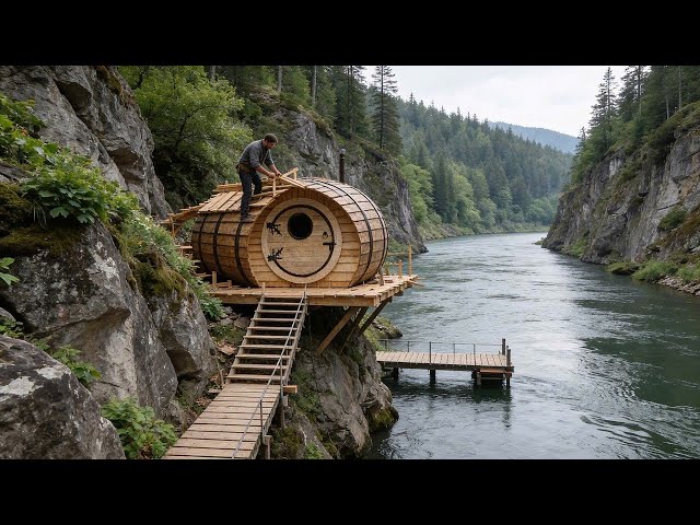 I Spend 90 Days To Building, Cooking And Survival On The Cliff