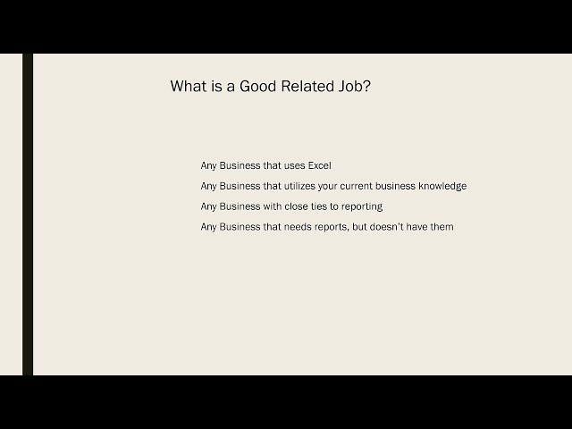 Getting into Business Intelligence - Related Jobs