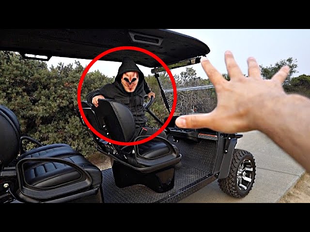 We CAUGHT Knock Knock in our Golf Cart! *CHASED*