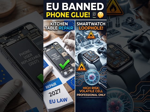 Why the EU Banned Phone Glue (But Not for Smartwatches!) 🤫📱