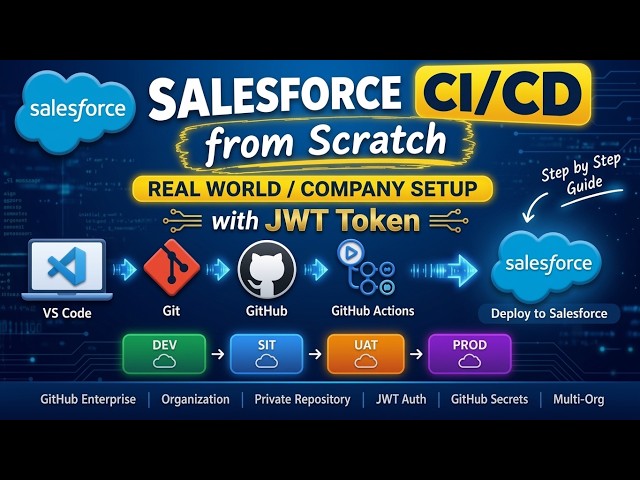 Salesforce CI/CD Enterprise Setup from Scratch | GitHub + JWT Authentication| DEV → SIT → UAT → PROD