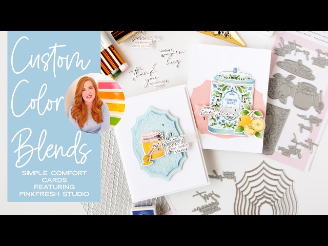 How To Create Custom Colors With Ink Blending   Two Cards With New Pinkfresh Studio Products