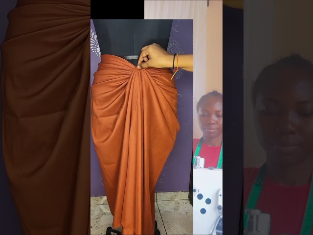 easiest draping tutorial/ How to drape #draping #skirtstyle #fashion #tailoring #nahoblessedfashion