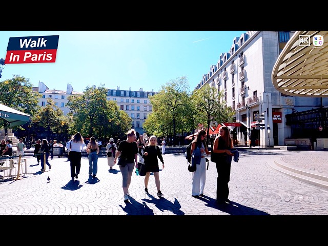 Walk In Paris around Les Halles (4K)