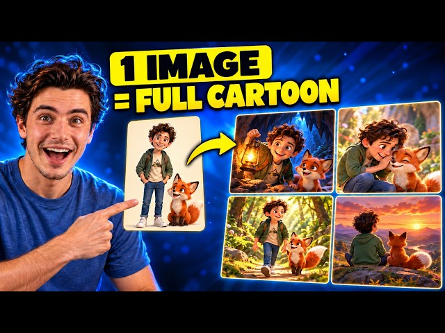 I Made a Full AI Cartoon From ONE Image + ONE Prompt in CapCut (No Manual Work)
