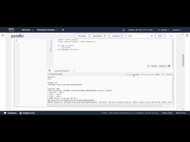 AWS Lambda (Python) + MS SQL Server  -  The Easy Way