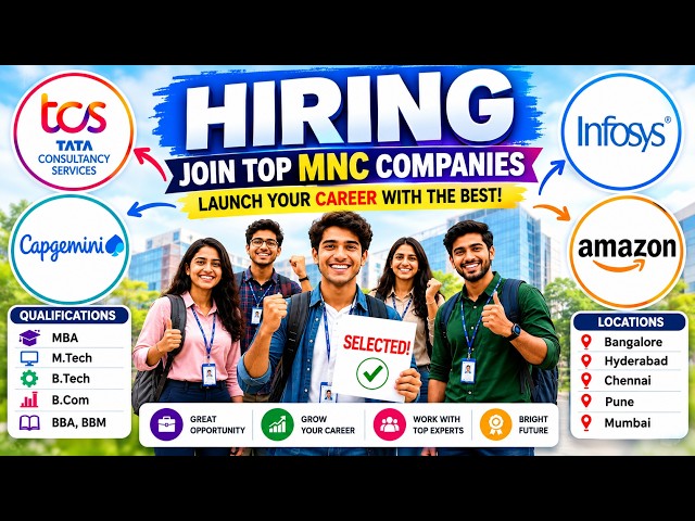 📢Don't Miss Out! 6+ Major Walk-in Drives for Freshers in India
