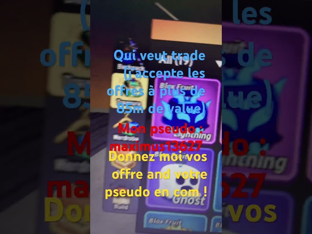 Lightning blox fruit trade #roblox #bloxfruits #trading