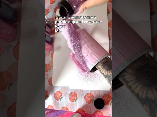 Purple glitter tumbler #diy #glittertumbler