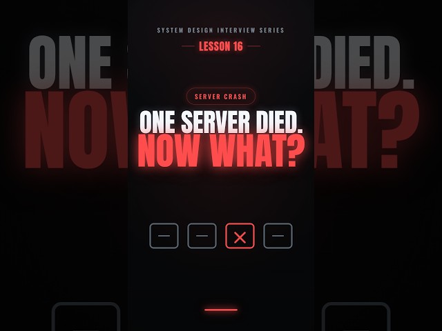 16   What happens when a server crashes | System Design Interview Viral