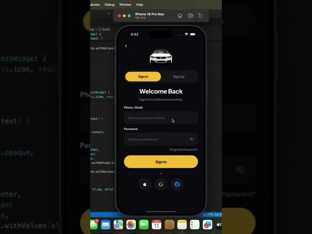 Flutter Ride-Sharing App UI Concept 🔥📱 #flutter  #appdevelopment #coding