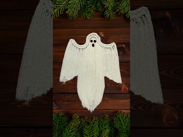 👻 DIY Macramé Ghost - Easy Halloween decoration
