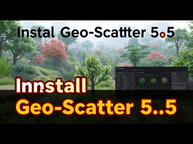Install Geo-Scatter 5.5 Addons in Blender 4.3 🌿 | Plant-Library & Biomes Tutorial 🎥