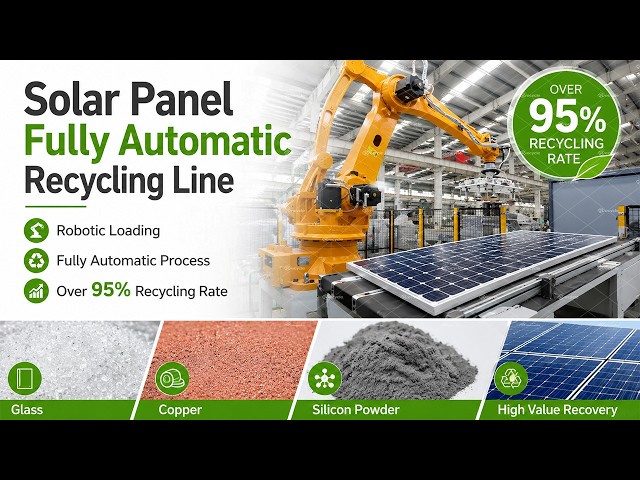 Fully Automatic Solar Panel Recycling Line | Smart Robot Loading System