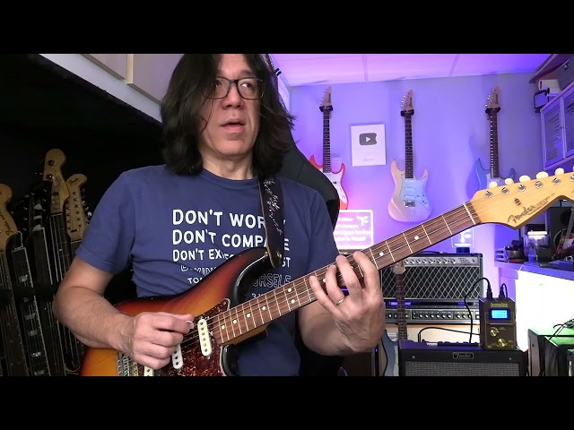 Vertical scale exercise that also works right-hand palm muting
