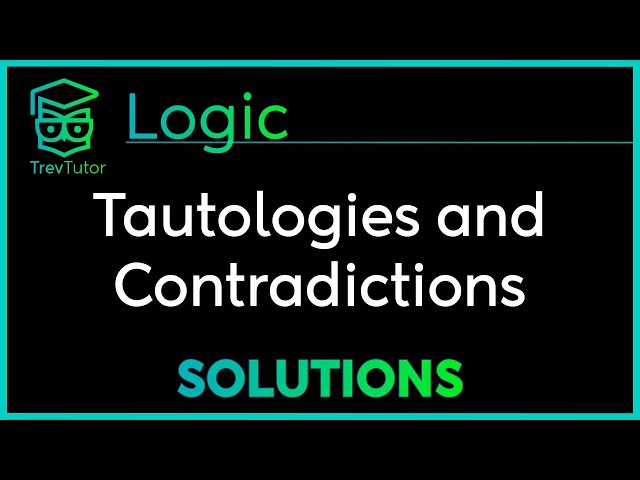Three Exercises in TAUTOLOGIES, CONTRADICTIONS, and CONTINGENT WFFS - Logic