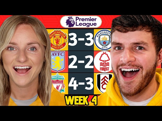 PREMIER LEAGUE WEEK 4 PREDICTIONS