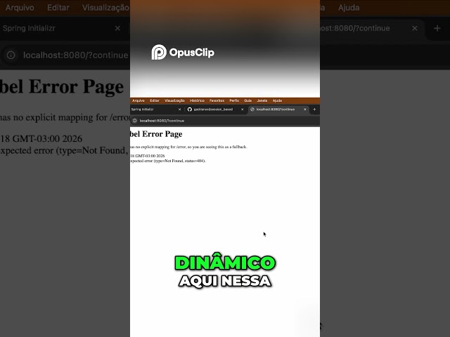 Como Customizar a Whitelabel Error Page no Spring Boot! 🚀 #Shorts
