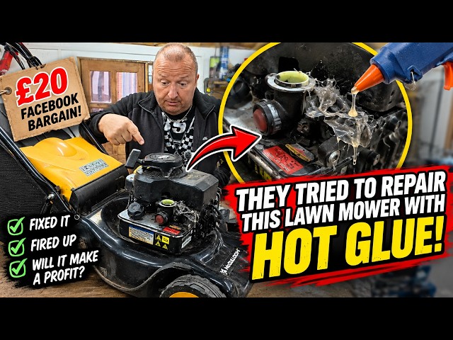They Tried To Repair This Facebook Lawnmower With HOT GLUE