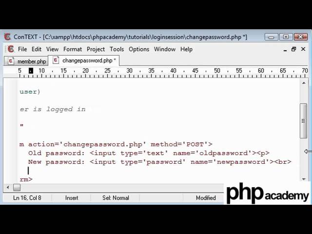 PHP Tutorial Making Register Login and Password
