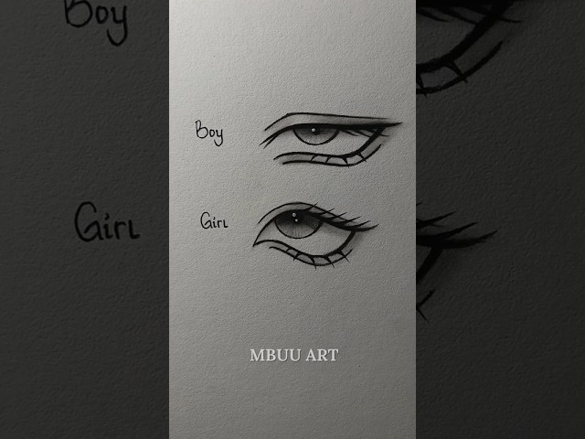 Drawing Eyes boy and girl ✏️ #drawing #tutorial #howtodraw #sketch #art #shorts