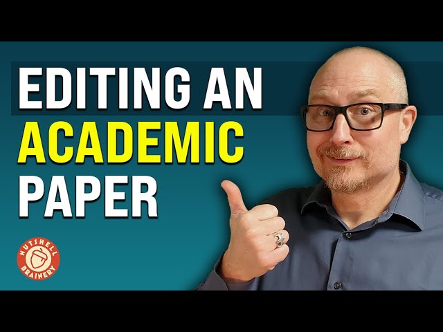How to Edit an Academic Paper