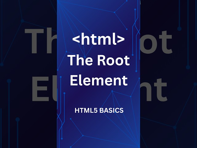 What is the htmlTag? | HTML Root Element Explained #Shorts