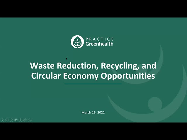 Waste Reduction, Recycling and Circular Economy Opportunities