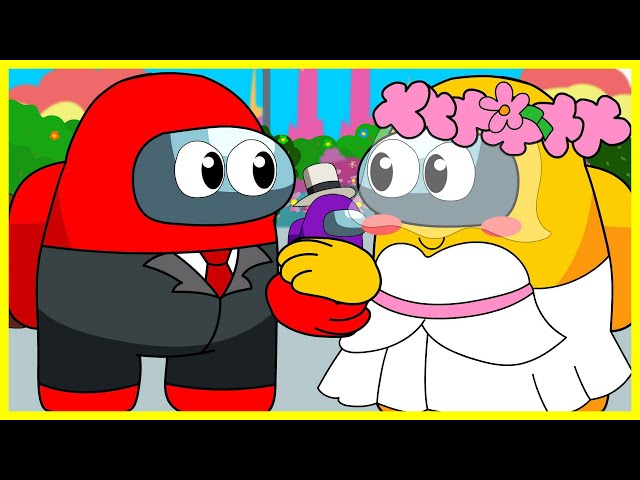 🥇 EVERY DAY AMONG US *CREWMATE* LIFE - Red & Yellow get Married?