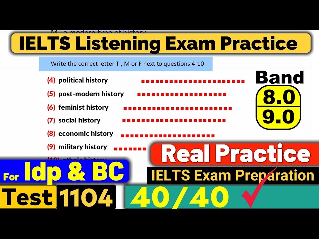 IELTS Listening Practice Test 2026 with Answers | 28.09.2026