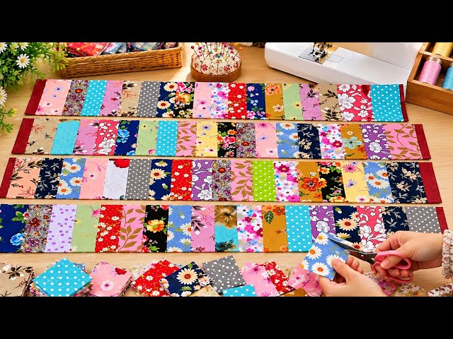 AMAZING IDEA! Don’t Throw Away Fabric Scraps – Turn Them into Beautiful Patchwork Decor