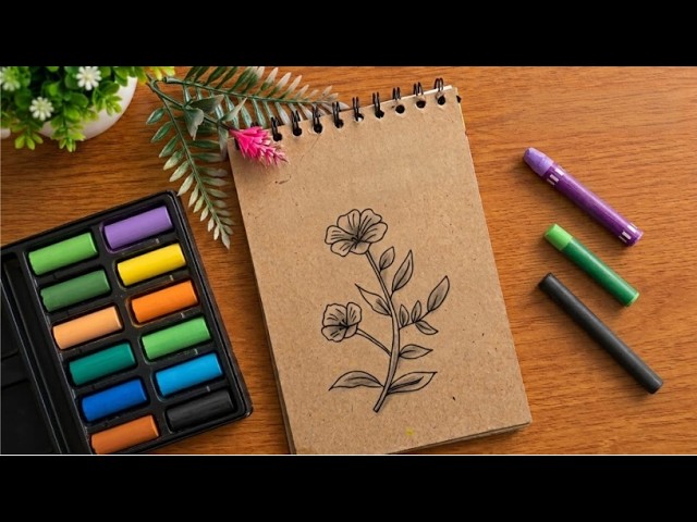 Easy Flower Drawing with Oil Pastels | Step-by-Step Tutorial for Beginners || Arts Glow