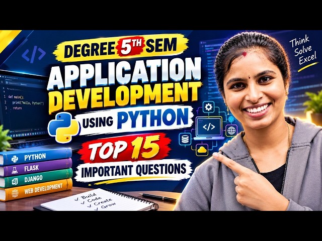 Computer Science Application Development using Python Important Questions | 5th Sem Computer Scie...