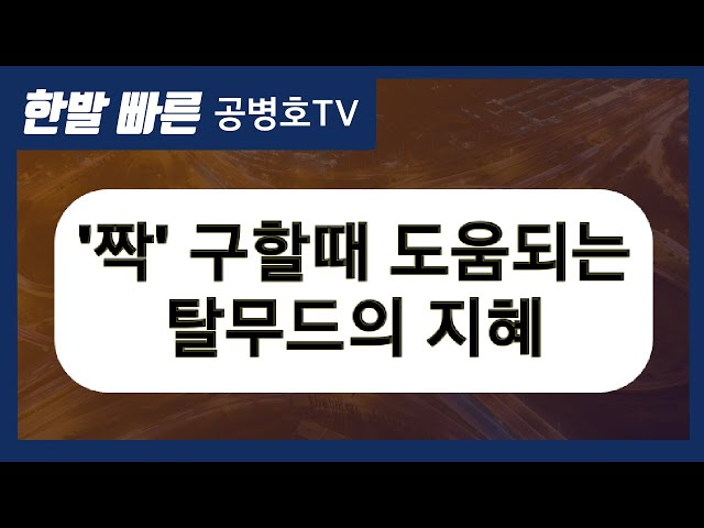 ‘짝’ 구할때 도움되는 탈무드의 지혜 [공병호TV]