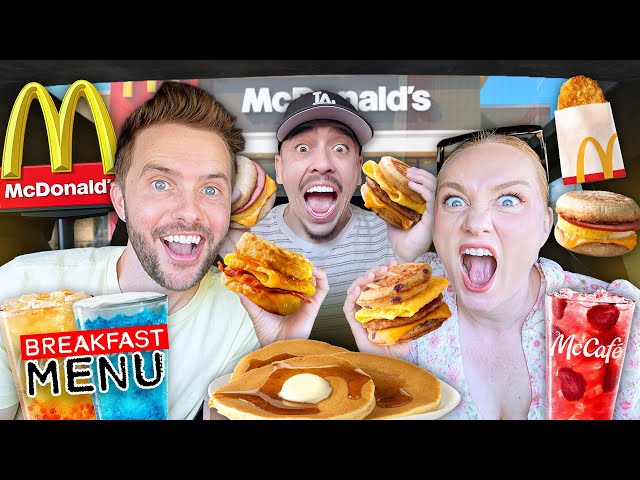 Tasting EVERYTHING on MCDONALD’S Viral Menu!!! Breakfast Edition!!