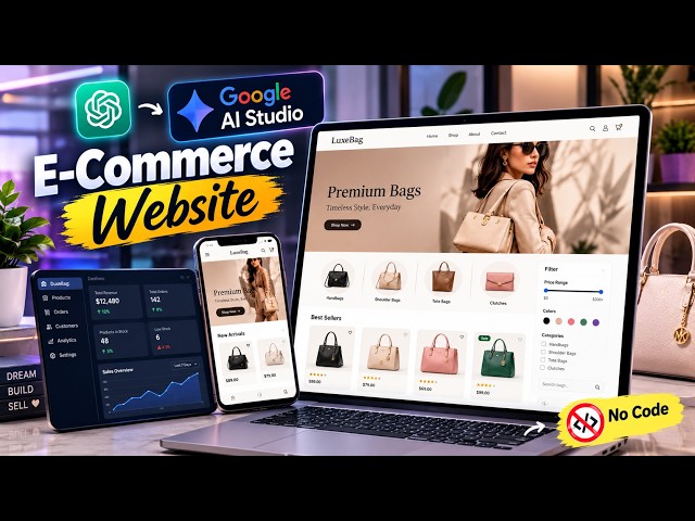 Build a Full Functional Ecommerce Site with AI No Code 2026