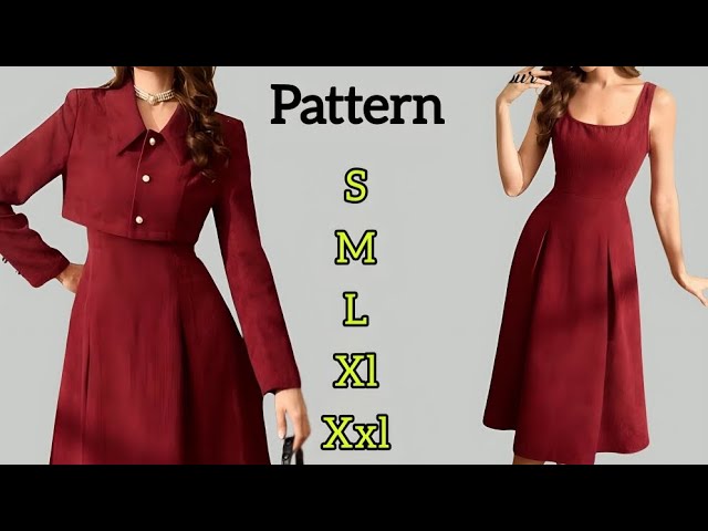 ✅ Sewing Pattern Drafting for Dress & Crop Jacket | A Stylish Look You’ll Love!