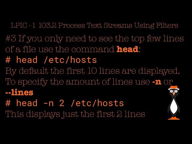 Using the Linux command head