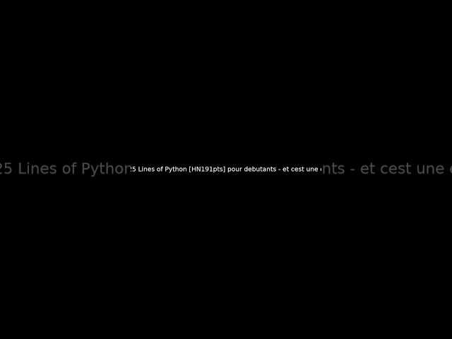 Jev In 25 Lines Of Python Pour Débutants : la méthode que les pros cachent