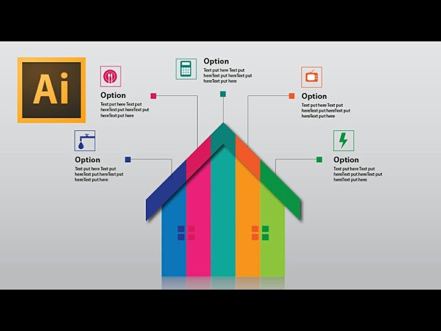 How to Create Home Shaped Business Infographic Template in Adobe illustrator