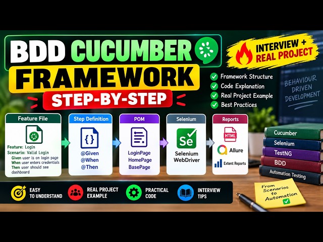 BDD Cucumber Framework Explained | Step-by-Step Cucumber BDD Framework with Selenium Java