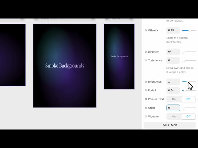 Volumetric Smoke Background for Framer — WebGL