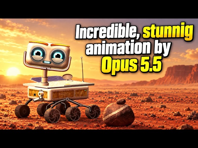 Incredible, stunning animation created by Opus 5.5 using its own imagination!!