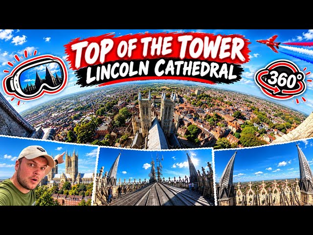 360° VR POV Experience | 🏰 TOP OF THE TOWER 😮 | Lincoln Cathedral | Incredible Views. GoPro MAX2 360