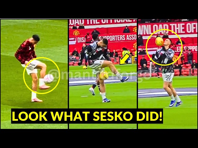 Benjamin Sesko’s INSANE warm-up skills SHOCKED everyone in training | Man Utd News