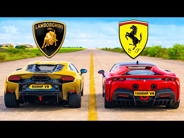 Lambo Temerario v Ferrari SF90: DRAG RACE