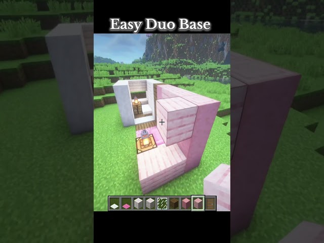 Easy Duo Starter Base 🌸🏡 | Minecraft (Sh Boom) #mctutorial #minecraftshorts #minecraftbuilding