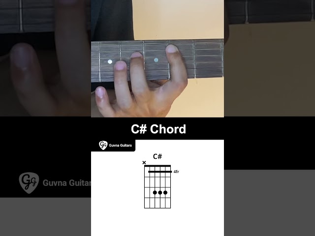 How To Play The C# Chord On Guitar - Guvna Guitars