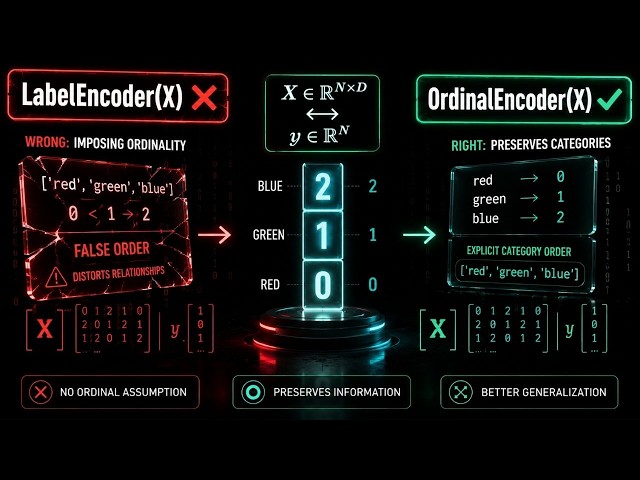 Why You Should NEVER Use LabelEncoder on Features (Ordinal vs Label Encoding)