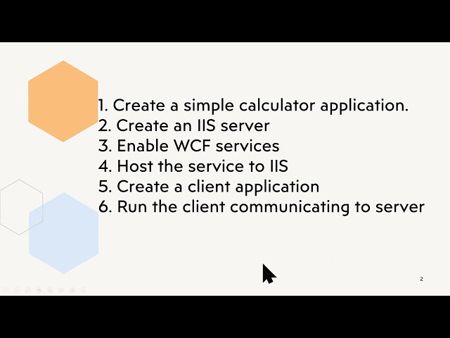 Create a  Windows communication foundation (WCF) service and host it to IIS